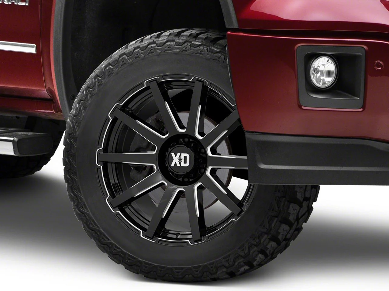 XD Outbreak Gloss Black Milled 6-Lug Wheel; 20x9; 30mm Offset (14-18 Sierra 1500)