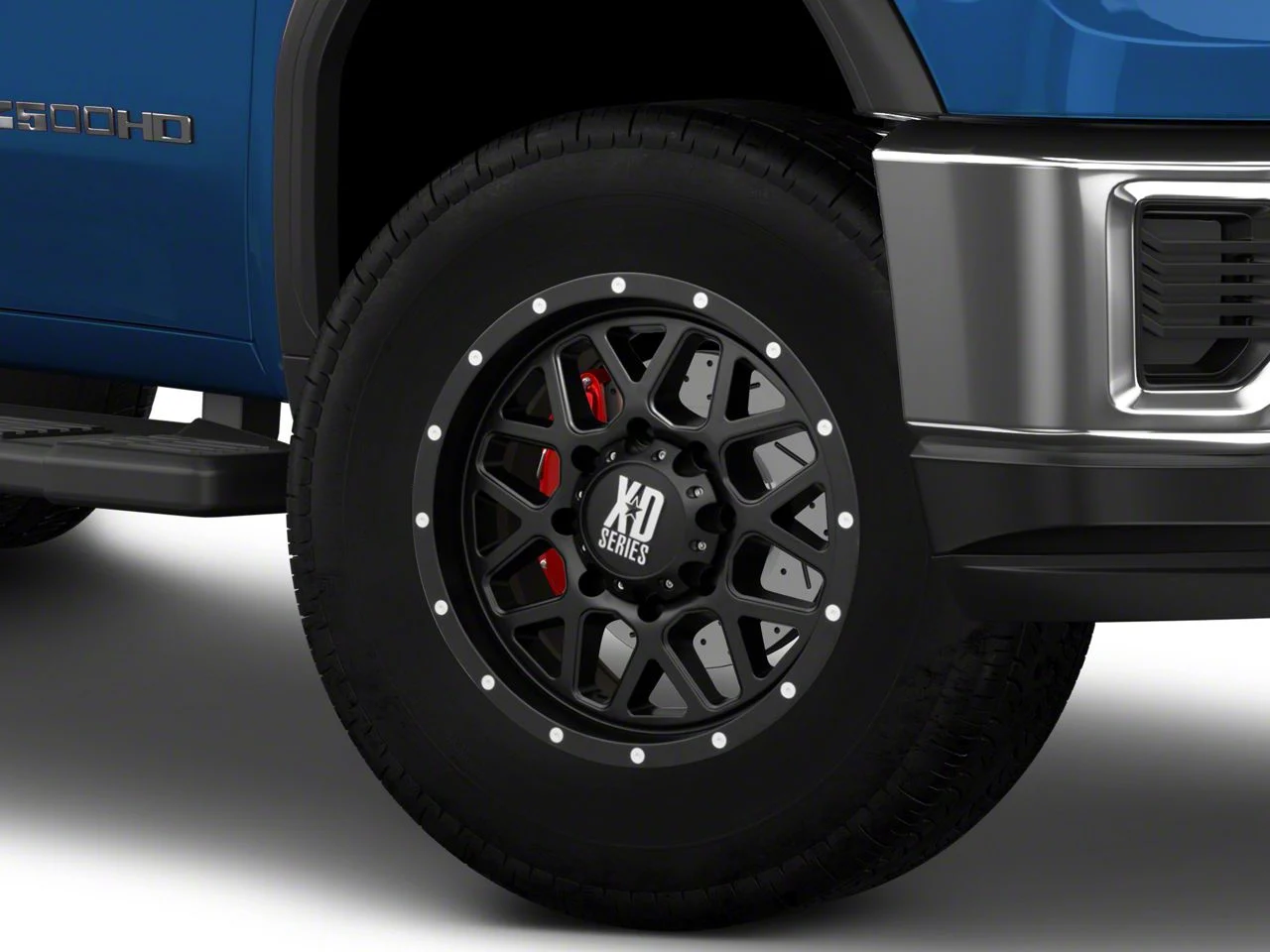 XD Grenade Satin Black 8-Lug Wheel; 18x9; 18mm Offset (20-26 Sierra 3500 HD SRW)