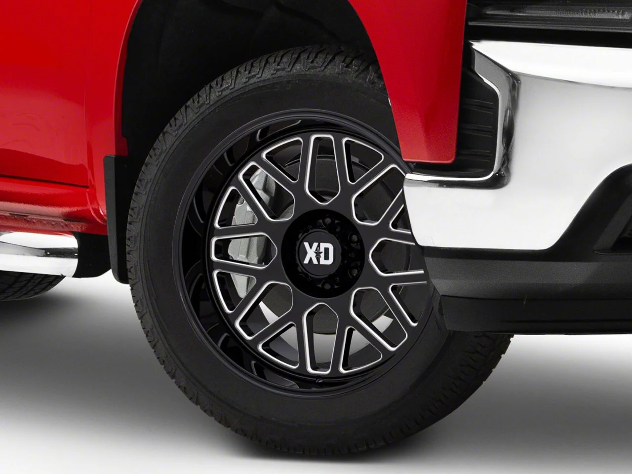 XD Grenade 2 Gloss Black Milled 6-Lug Wheel; 22x10; -18mm Offset (19-26 Silverado 1500)