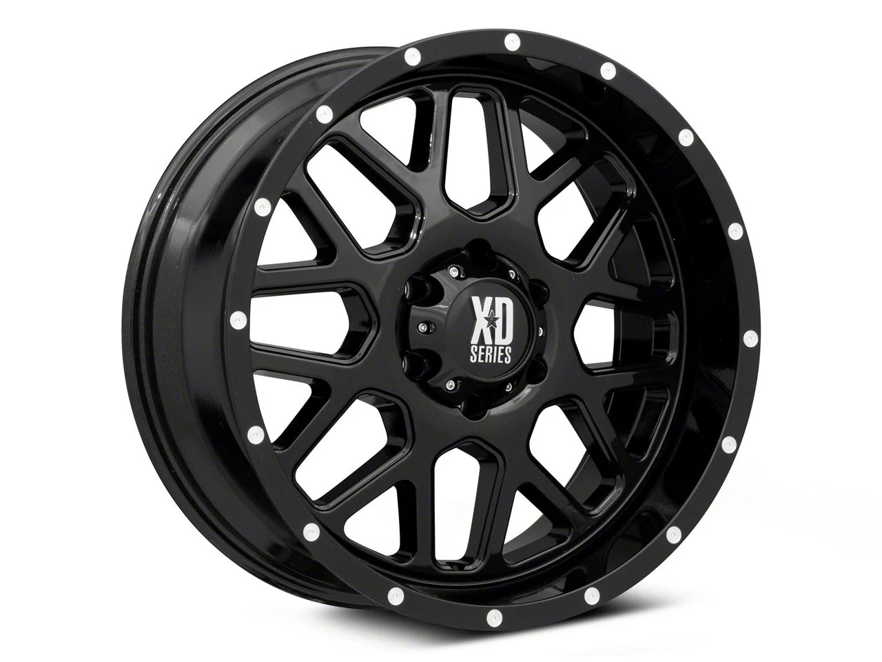 XD Grenade Gloss Black 6-Lug Wheel; 20x12; -44mm Offset (19-26 Silverado 1500)