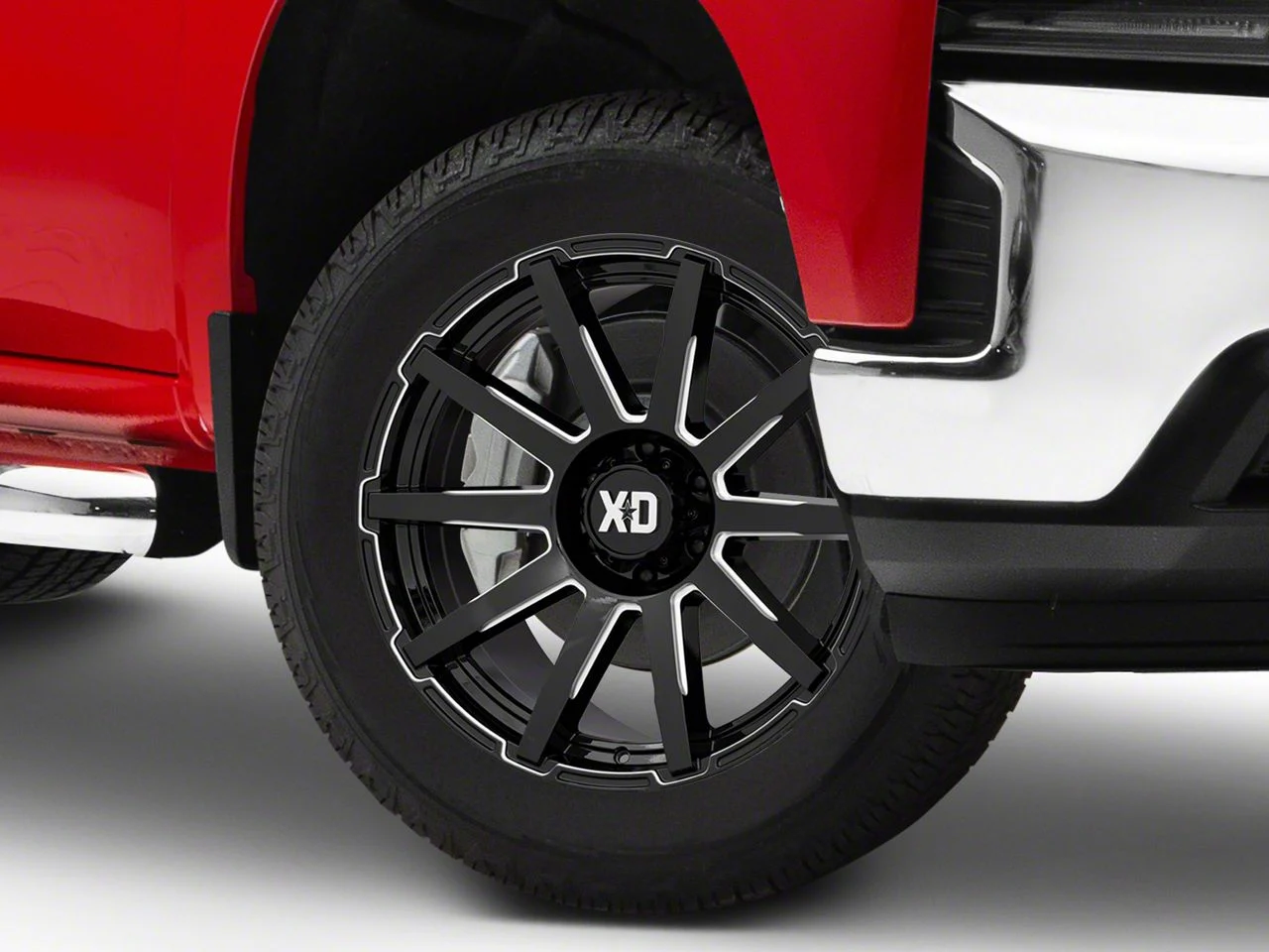 XD Outbreak Gloss Black Milled 6-Lug Wheel; 20x9; 18mm Offset (19-26 Silverado 1500)