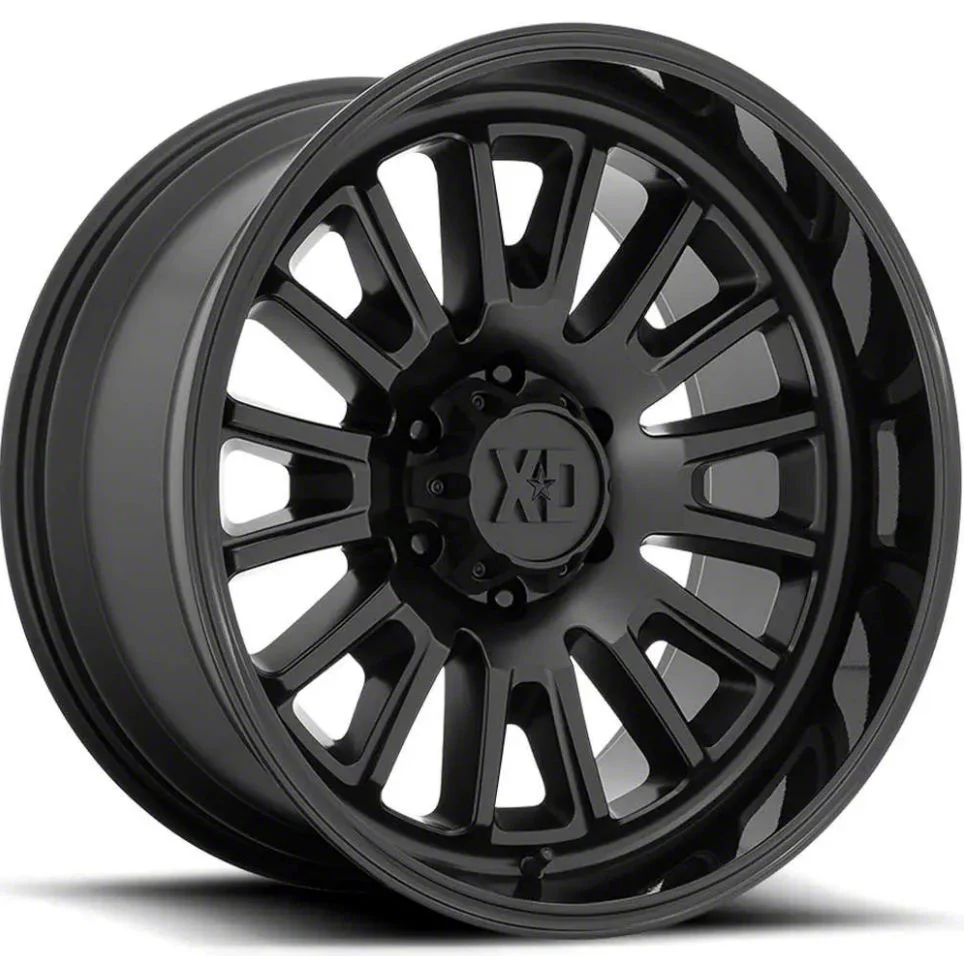 XD Rover Satin Black with Gloss Black Lip 6-Lug Wheel; 20x9; 18mm Offset (21-26 Yukon)