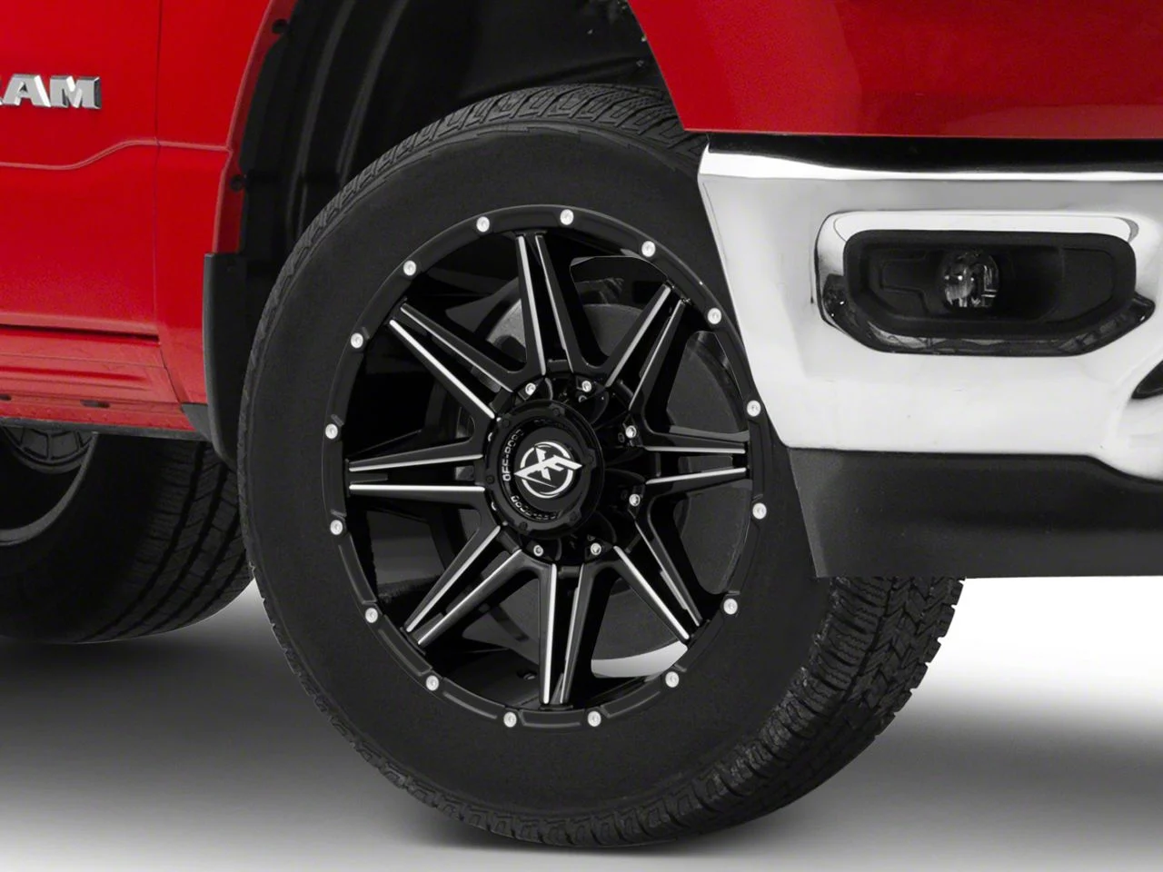 XF Offroad XF-220 Gloss Black Milled 6-Lug Wheel; 20x10; -12mm Offset (19-26 RAM 1500)