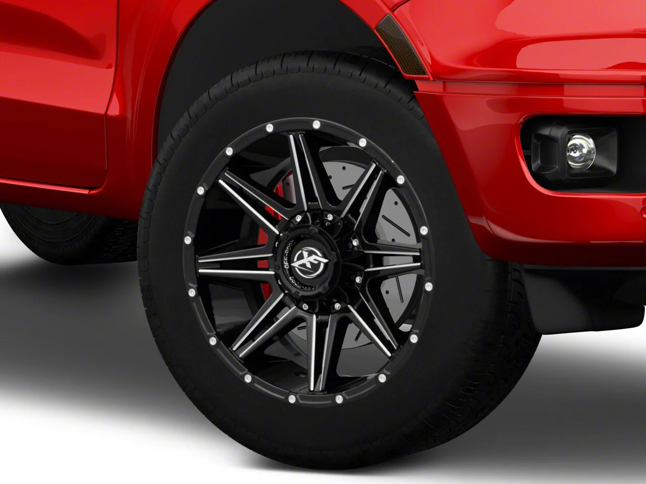 XF Offroad XF-220 Gloss Black Milled 6-Lug Wheel; 20x10; -12mm Offset (19-23 Ranger)
