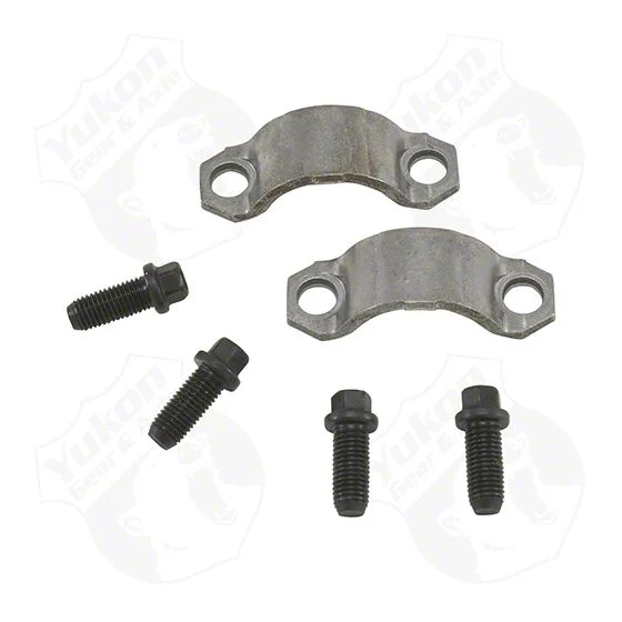 Yukon Gear Universal Joint Strap Kit; Rear; Dana 60 or Dana 70, GM 9.5, Ford 10.25 or 10.50-Inch; Pinion Yoke Strap Kit; For Use with 1350 and 1410 Yokes; 1.188-Inch Cap Diameter; Includes 2-Straps and 4-Bolts (04-06 2WD RAM 1500)Find parts that fit my veh