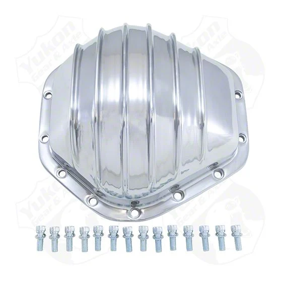 Yukon Gear Differential Cover; Rear; GM 10.50-Inch; 14-Bolt Cover; Polished Aluminum (07-15 Silverado 2500 HD)