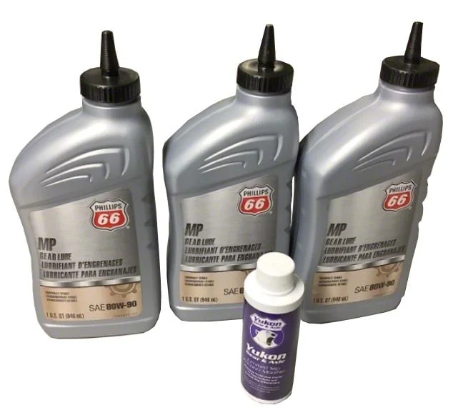 Yukon Gear Differential Oil; 3-Quart Conventional 80W90 with 4-Ounce Positraction Additive (07-19 Silverado 2500 HD)