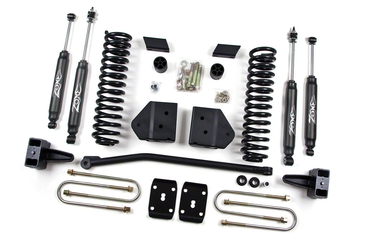 Zone Offroad 4-Inch Suspension Lift Kit with Nitro Shocks (11-16 4WD 6.7L Powerstroke F-250 Super Duty)
