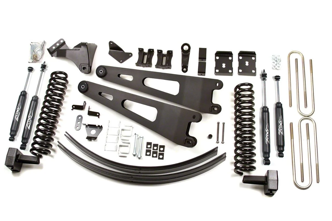 Zone Offroad 6-Inch Radius Arm Lift Kit with Nitro Shocks (11-16 4WD 6.2L F-250 Super Duty)