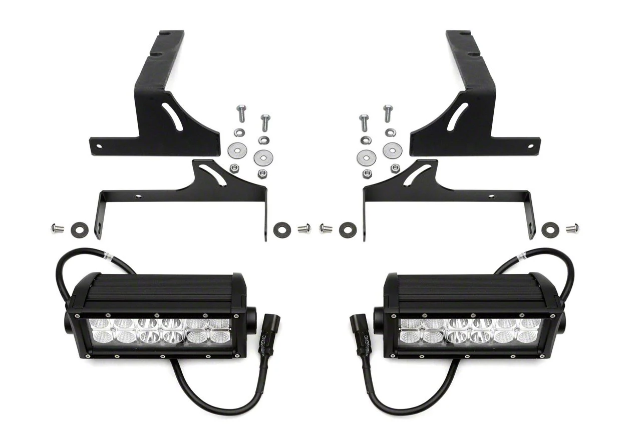 ZRoadz Two 6-Inch LED Light Bars with Rear Bumper Mounting Brackets (15-19 6.6L Duramax Sierra 2500 HD)
