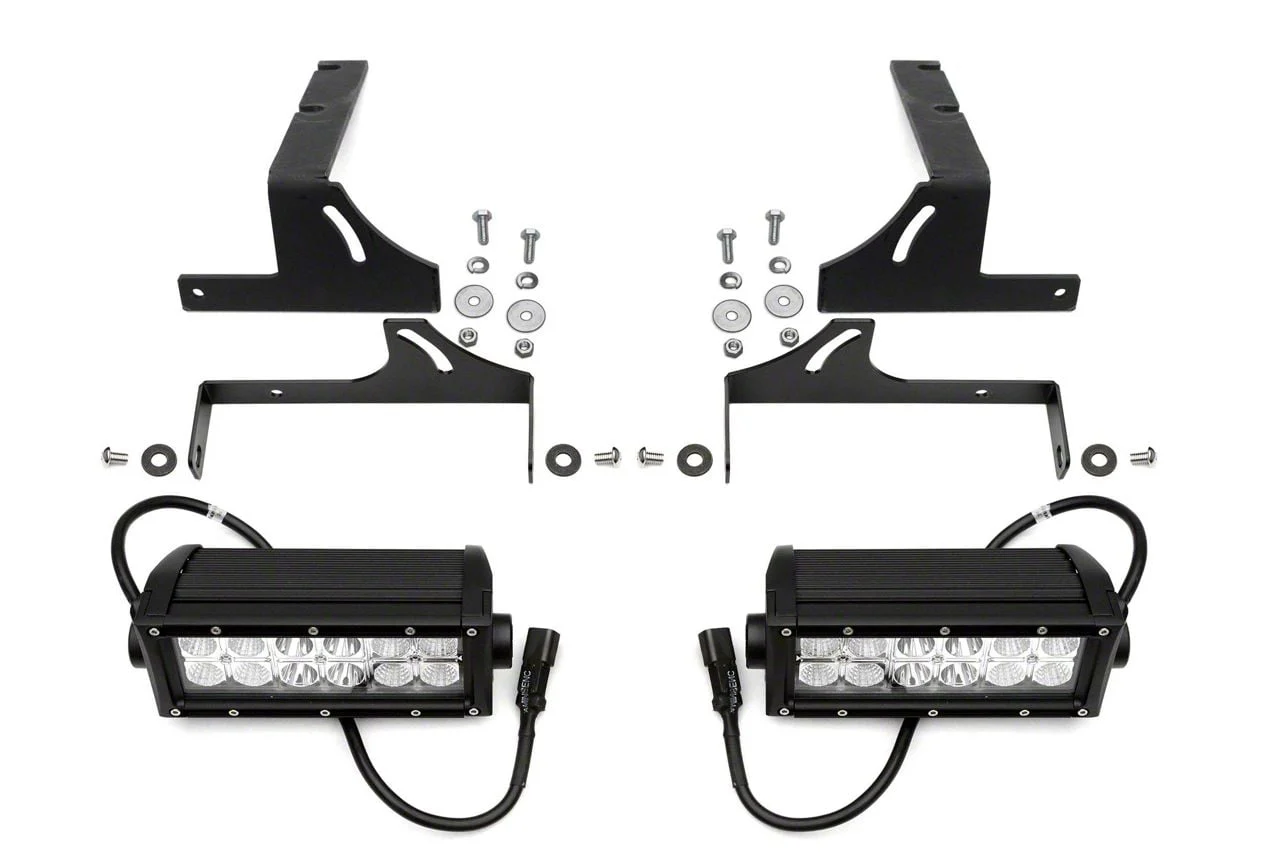 ZRoadz Two 6-Inch LED Light Bars with Rear Bumper Mounting Brackets (15-19 6.6L Duramax Silverado 2500 HD)