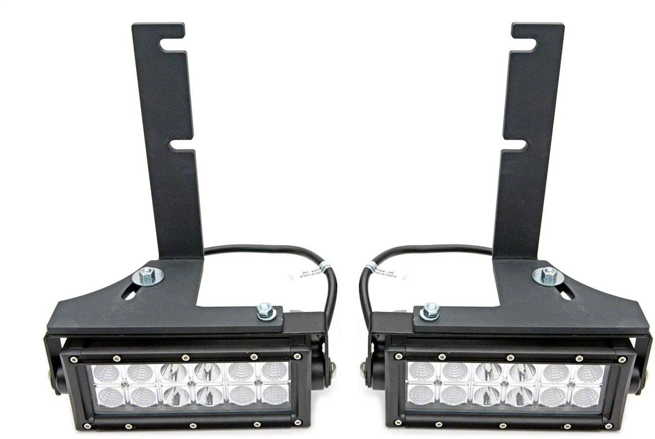 ZRoadz Two 6-Inch LED Light Bars with Rear Bumper Mounting Brackets (15-19 6.0L Silverado 3500 HD)